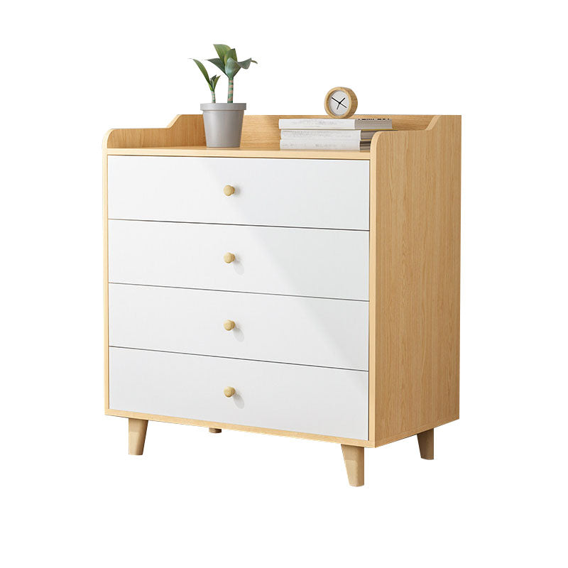 Wooden Dresser Modern Style Vertical Bedroom Storage Chest Dresser with Drawers