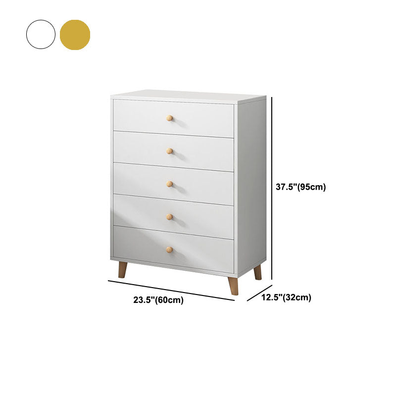 Wooden Dresser Modern Style Vertical Bedroom Storage Chest Dresser with Drawers