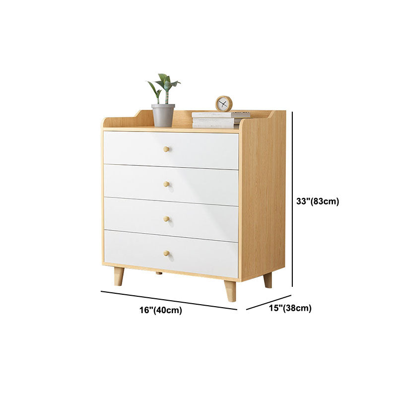 Wooden Dresser Modern Style Vertical Bedroom Storage Chest Dresser with Drawers