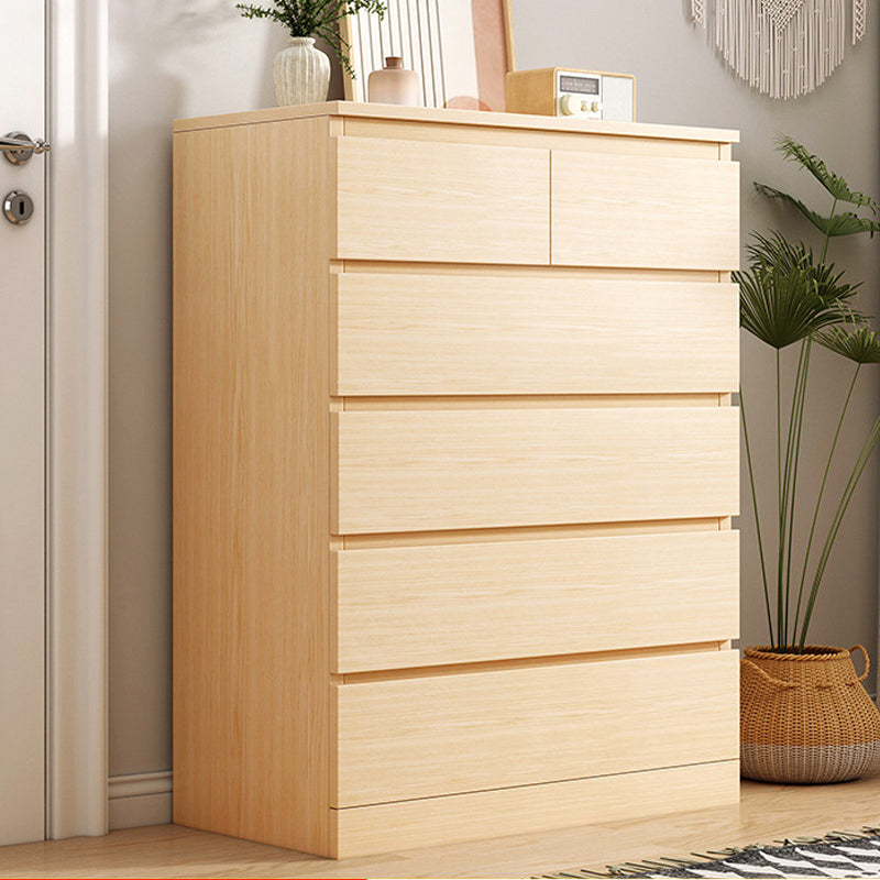 Wooden Lingerie Chest Vertical Bedroom Storage Chest Dresser with 3 / 4 / 5 / 6 Drawers