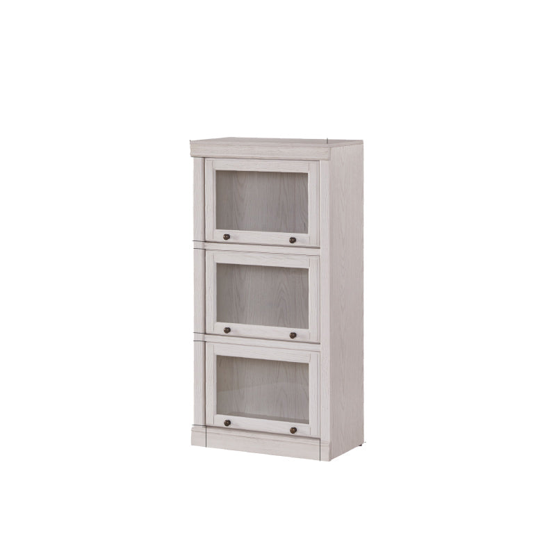 Modern Bookcase Wood Closed Back Bookshelf with Door for Office