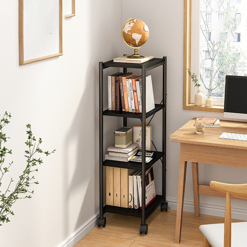 Modern Style Movable Etagere Bookcase Steel Home Office Bookshelf