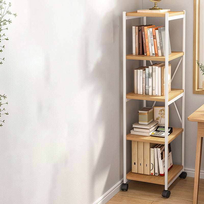 Modern Style Movable Etagere Bookcase Steel Home Office Bookshelf