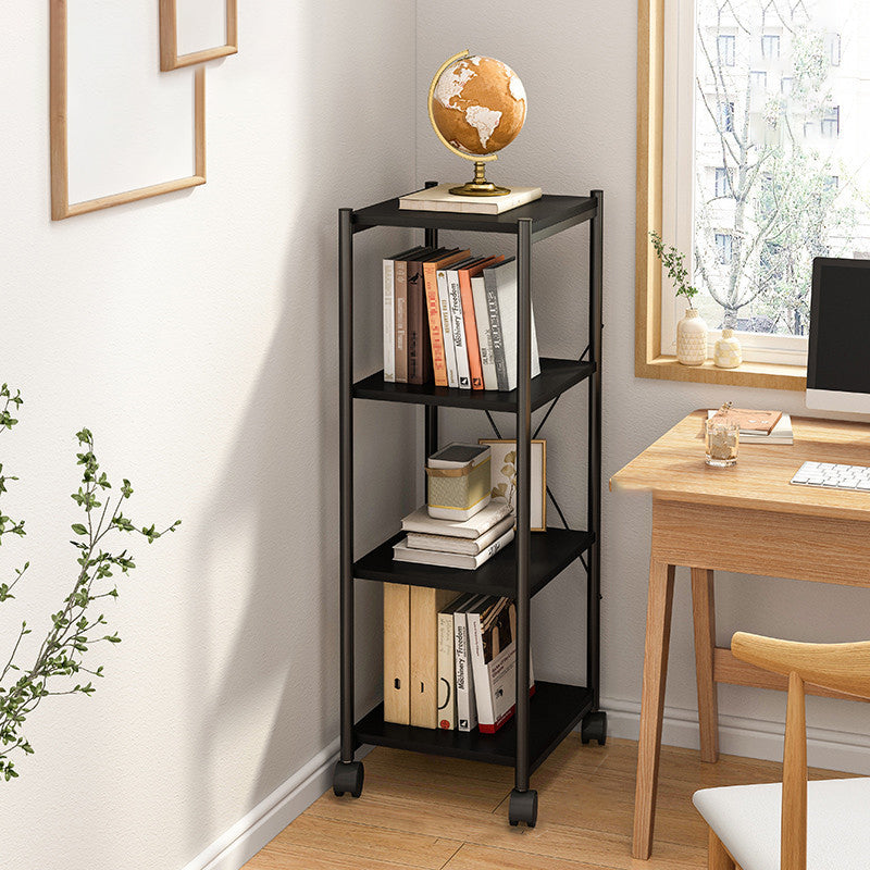 Modern Style Movable Etagere Bookcase Steel Home Office Bookshelf