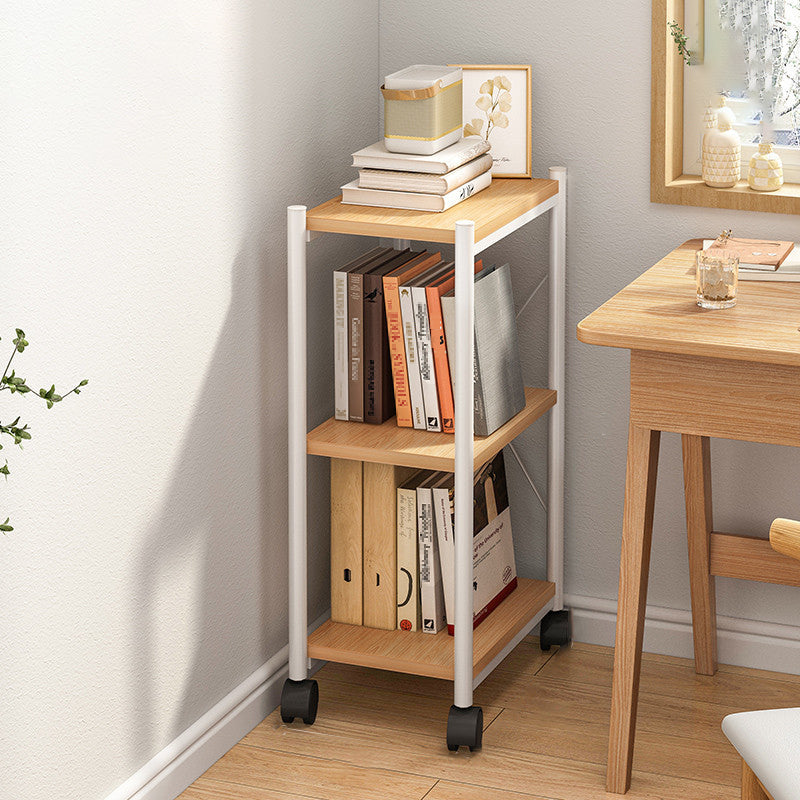 Modern Style Movable Etagere Bookcase Steel Home Office Bookshelf