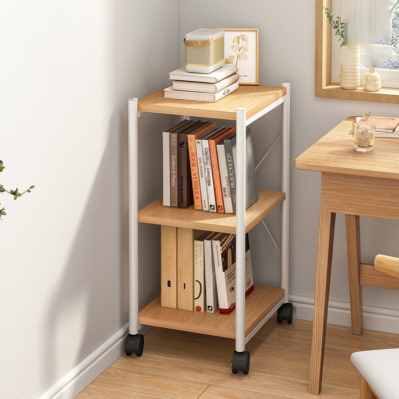 Modern Style Movable Etagere Bookcase Steel Home Office Bookshelf