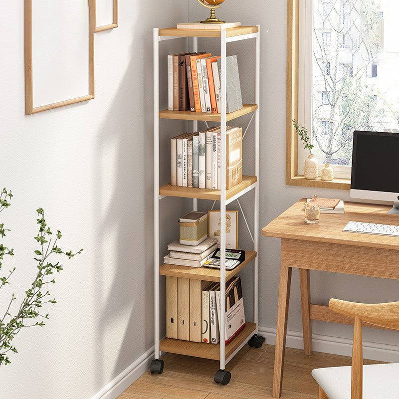 Modern Style Movable Etagere Bookcase Steel Home Office Bookshelf