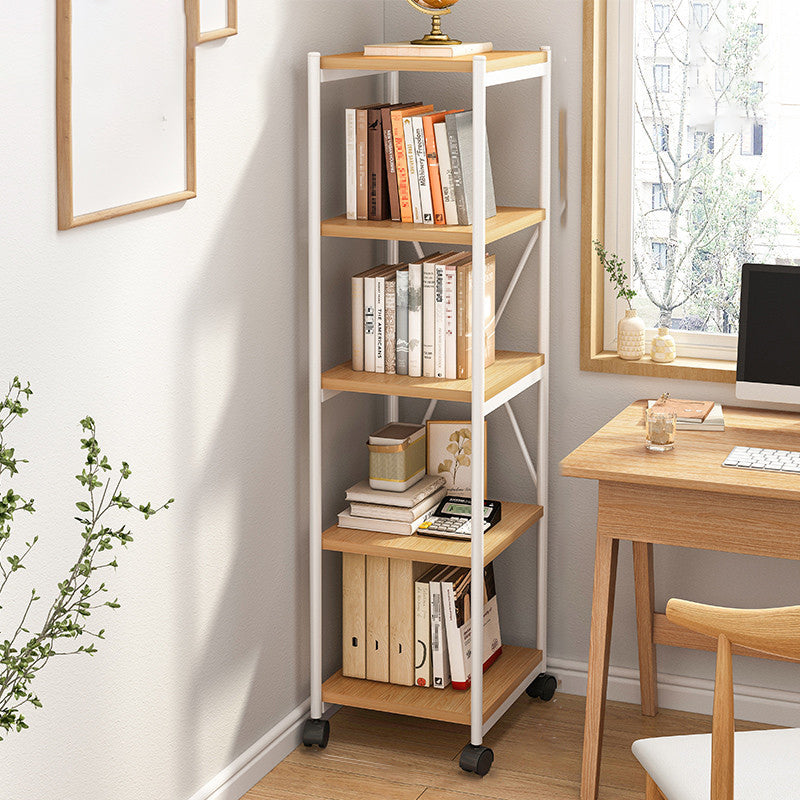 Modern Style Movable Etagere Bookcase Steel Home Office Bookshelf