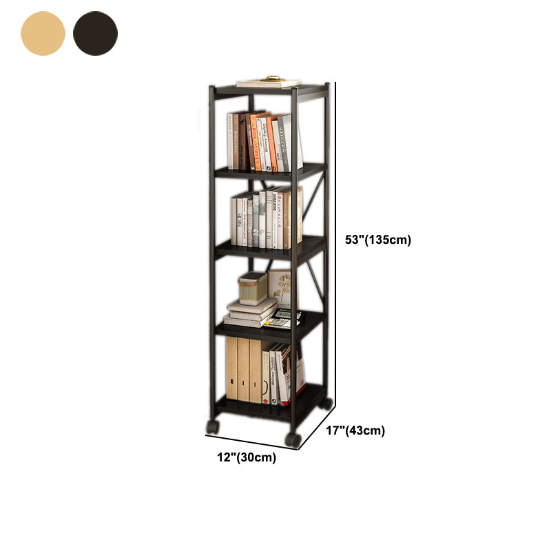 Modern Style Movable Etagere Bookcase Steel Home Office Bookshelf