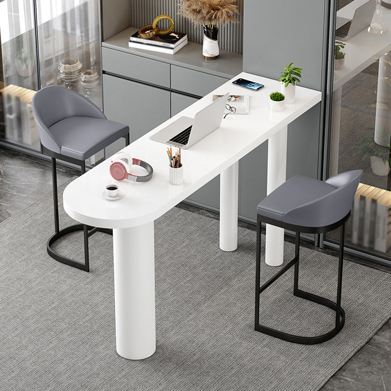 Sintered Stone Top Irregular Shape Bar Table Modern Bar Table with 3 Legs