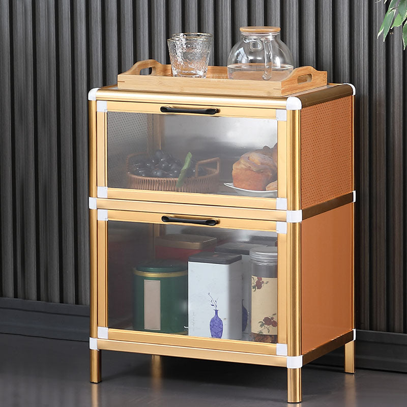 Gold Modern Style Sideboard Metal Sideboard with Door for Kitchen