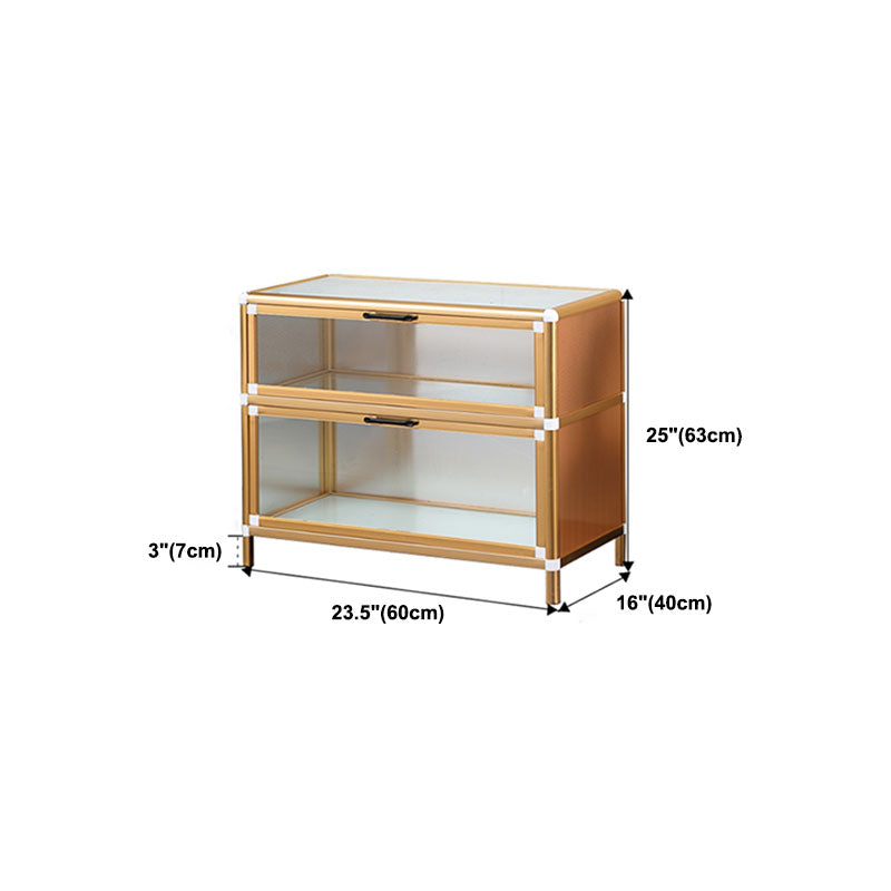 Gold Modern Style Sideboard Metal Sideboard with Door for Kitchen