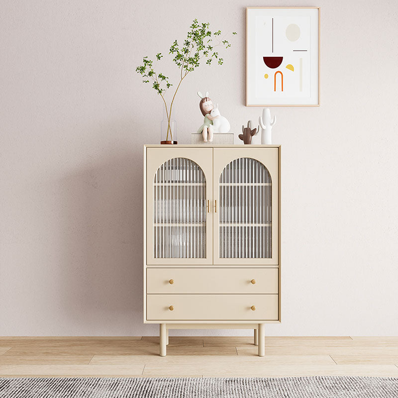 Beige Contemporary Sideboard Engineered Wood Sideboard for Dining Room