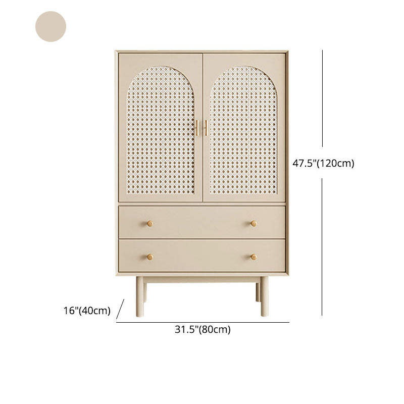 Beige Contemporary Sideboard Engineered Wood Sideboard for Dining Room