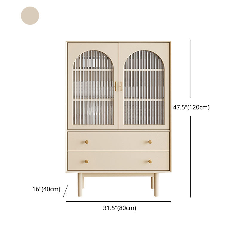 Beige Contemporary Sideboard Engineered Wood Sideboard for Dining Room