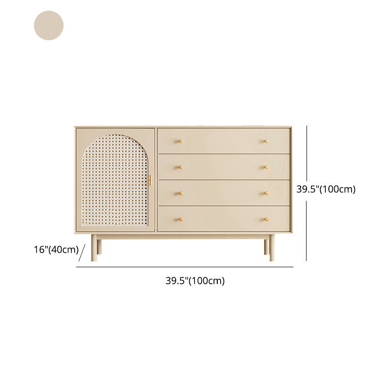 Beige Contemporary Sideboard Engineered Wood Sideboard for Dining Room