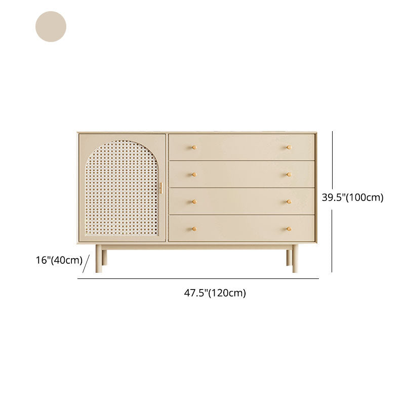 Beige Contemporary Sideboard Engineered Wood Sideboard for Dining Room