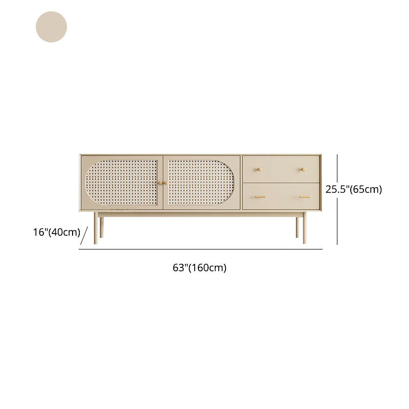 Beige Contemporary Sideboard Engineered Wood Sideboard for Dining Room