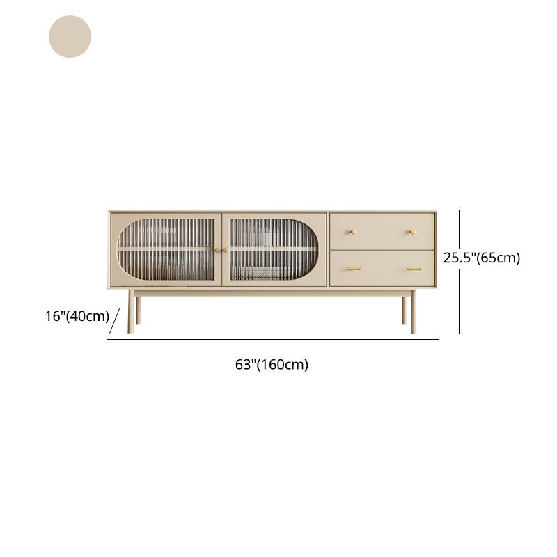 Beige Contemporary Sideboard Engineered Wood Sideboard for Dining Room