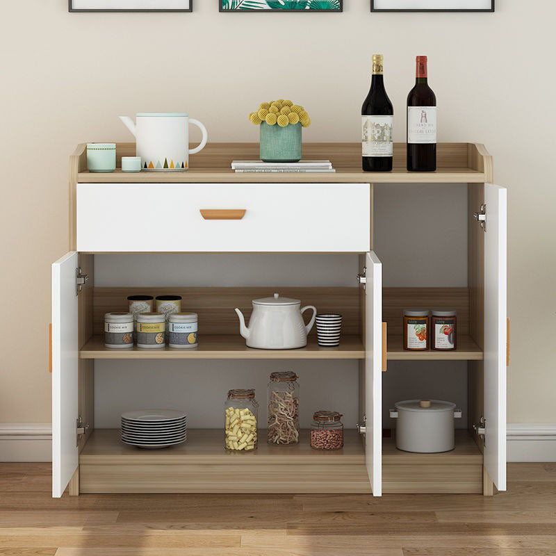 Contemporary Sideboard Engineered Wood Sideboard with Door and Drawer for Dining Room