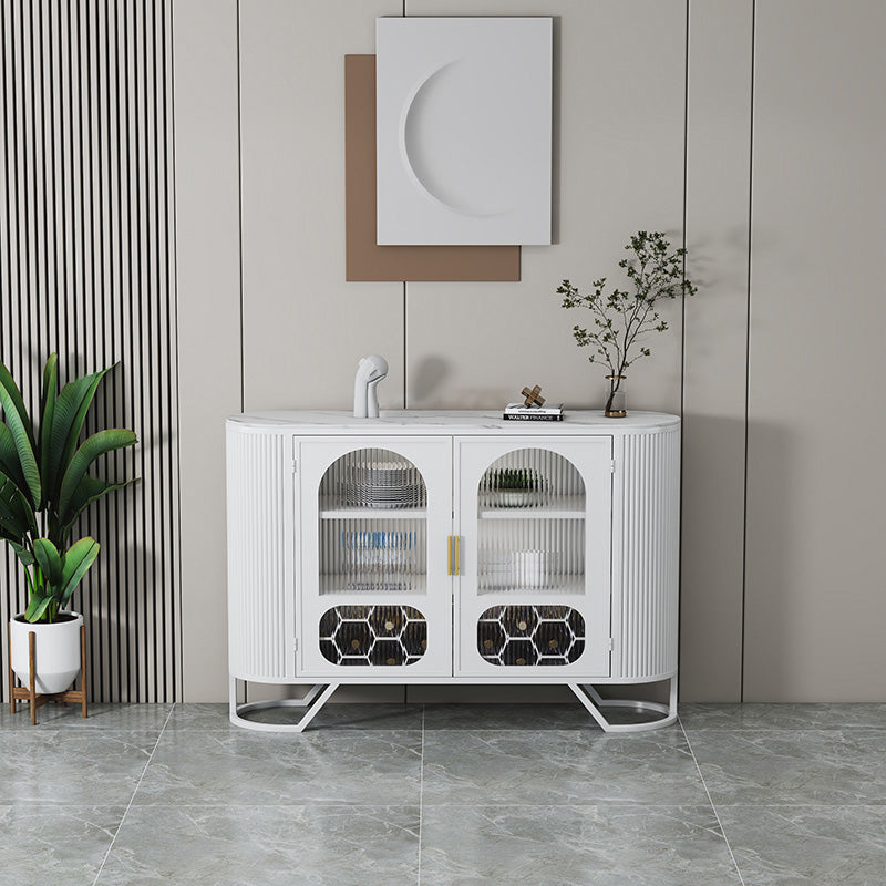 Modern Stone Top Sideboard Metal Sideboard with Door for Kitchen