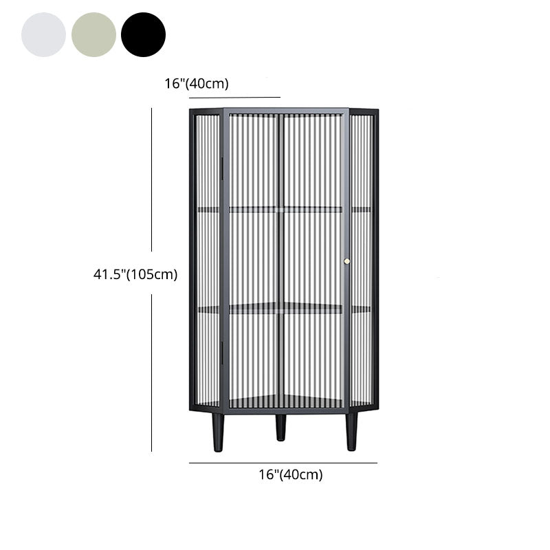 Modern Style Side Board Metal Sideboard with Glass Door for Kitchen