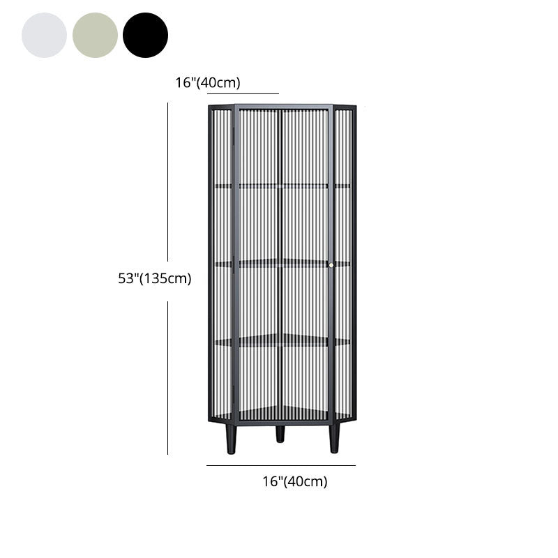 Modern Style Side Board Metal Sideboard with Glass Door for Kitchen