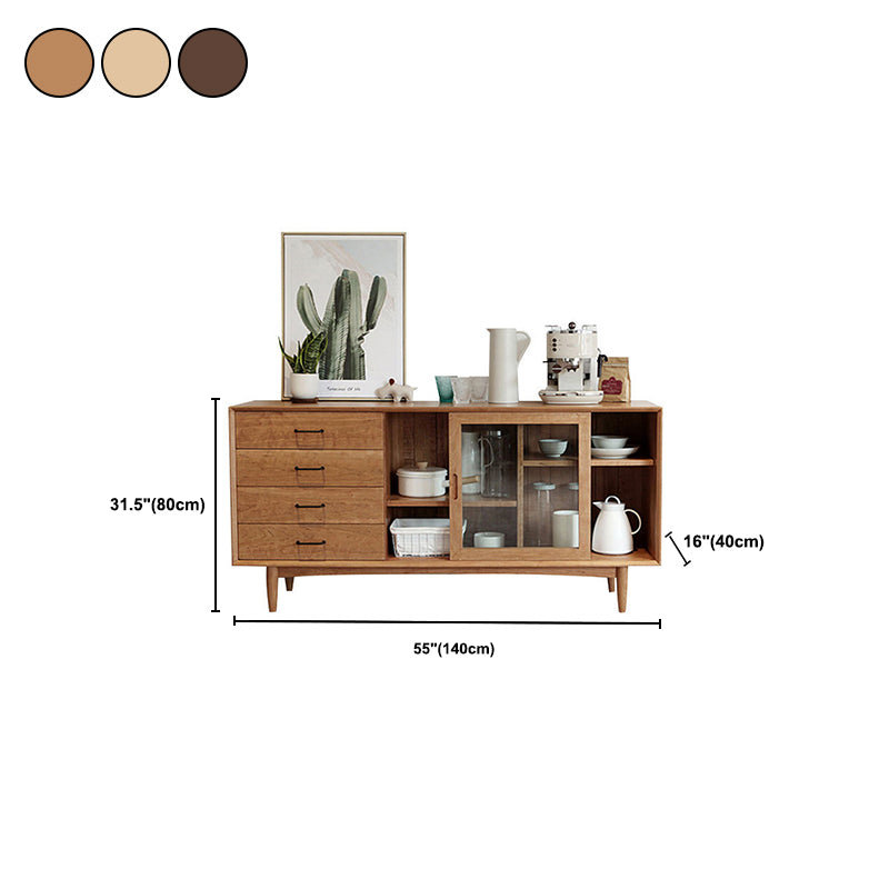 Contemporary Side Board Solid Wood Sideboard for Dining Room