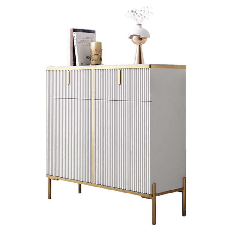 Glam Style Buffet Sideboard Sintered Stone Top Server with Door and Drawer for Dining Room