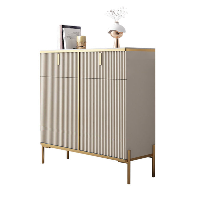 Glam Style Buffet Sideboard Sintered Stone Top Server with Door and Drawer for Dining Room