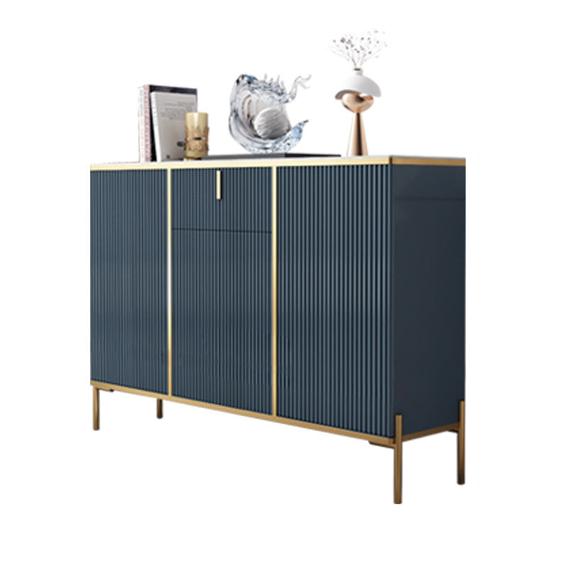 Glam Style Buffet Sideboard Sintered Stone Top Server with Door and Drawer for Dining Room