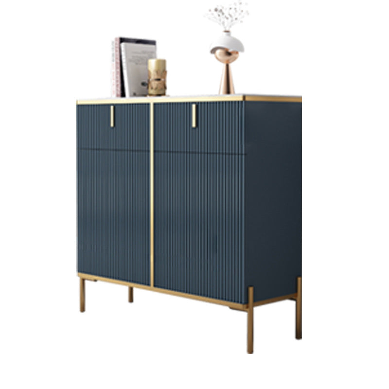 Glam Style Buffet Sideboard Sintered Stone Top Server with Door and Drawer for Dining Room