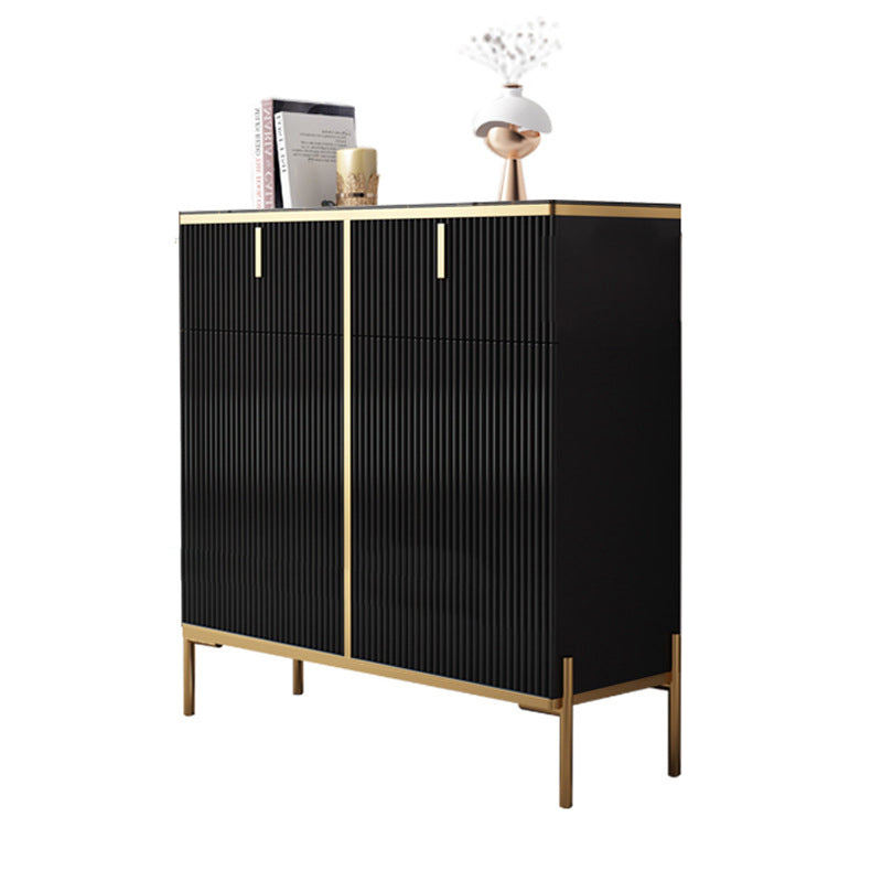 Glam Style Buffet Sideboard Sintered Stone Top Server with Door and Drawer for Dining Room