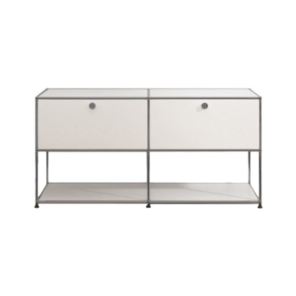 Modern Style Stainless Steel Sideboard White Sideboard for Living Room