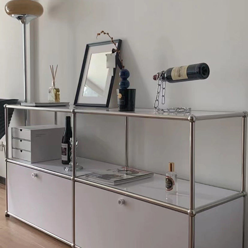 Modern Style Stainless Steel Sideboard White Sideboard for Living Room