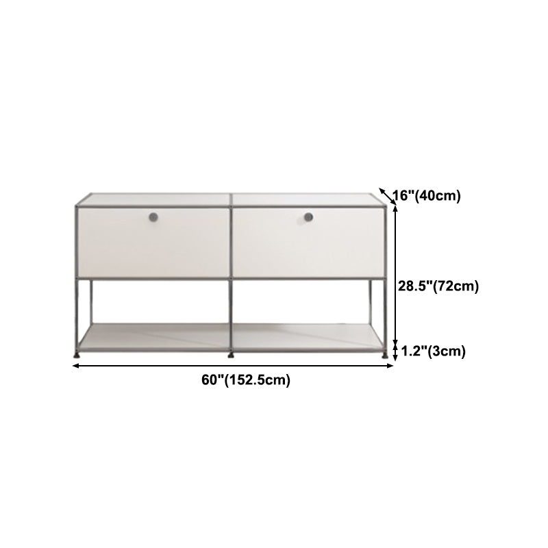 Modern Style Stainless Steel Sideboard White Sideboard for Living Room