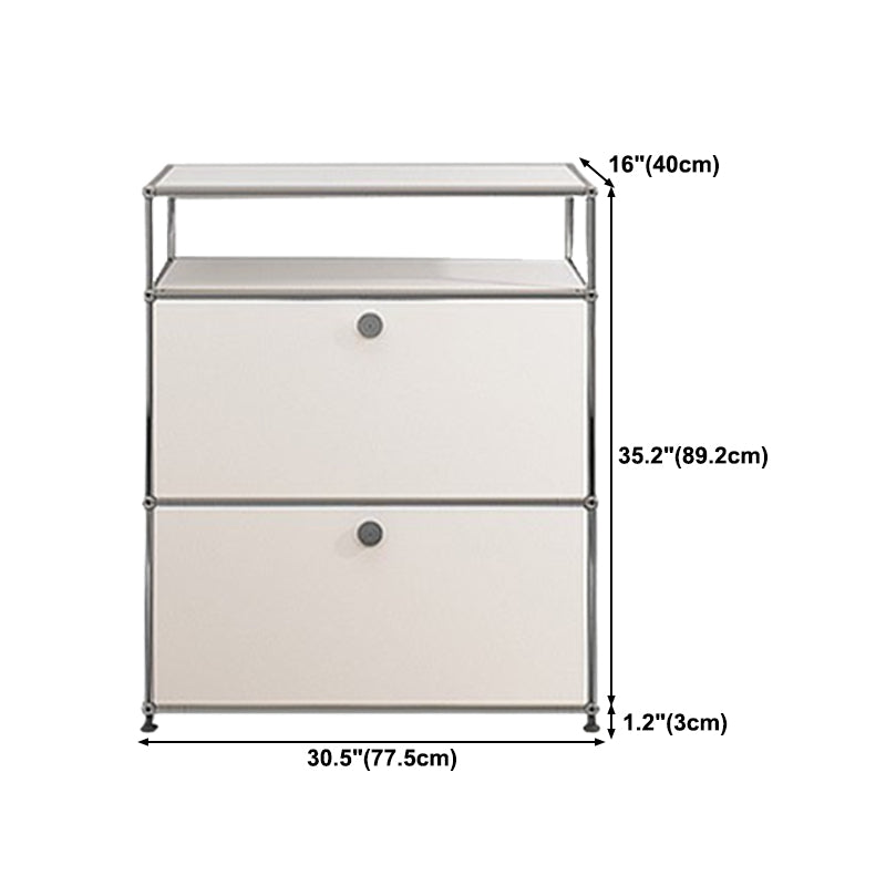 Modern Style Stainless Steel Sideboard White Sideboard for Living Room