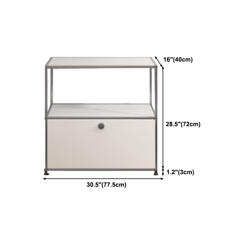 Modern Style Stainless Steel Sideboard White Sideboard for Living Room