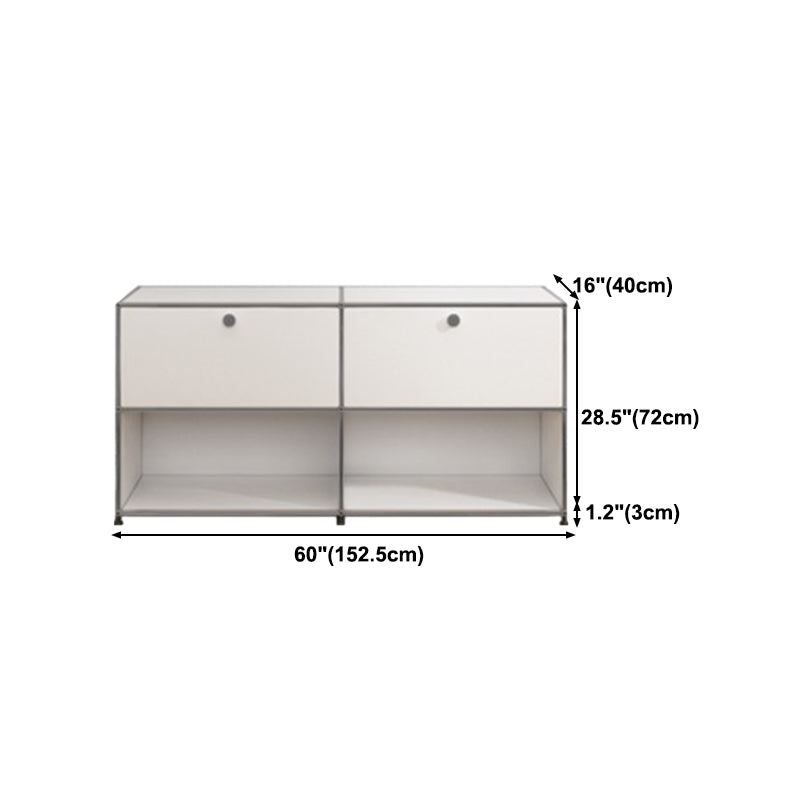 Modern Style Stainless Steel Sideboard White Sideboard for Living Room