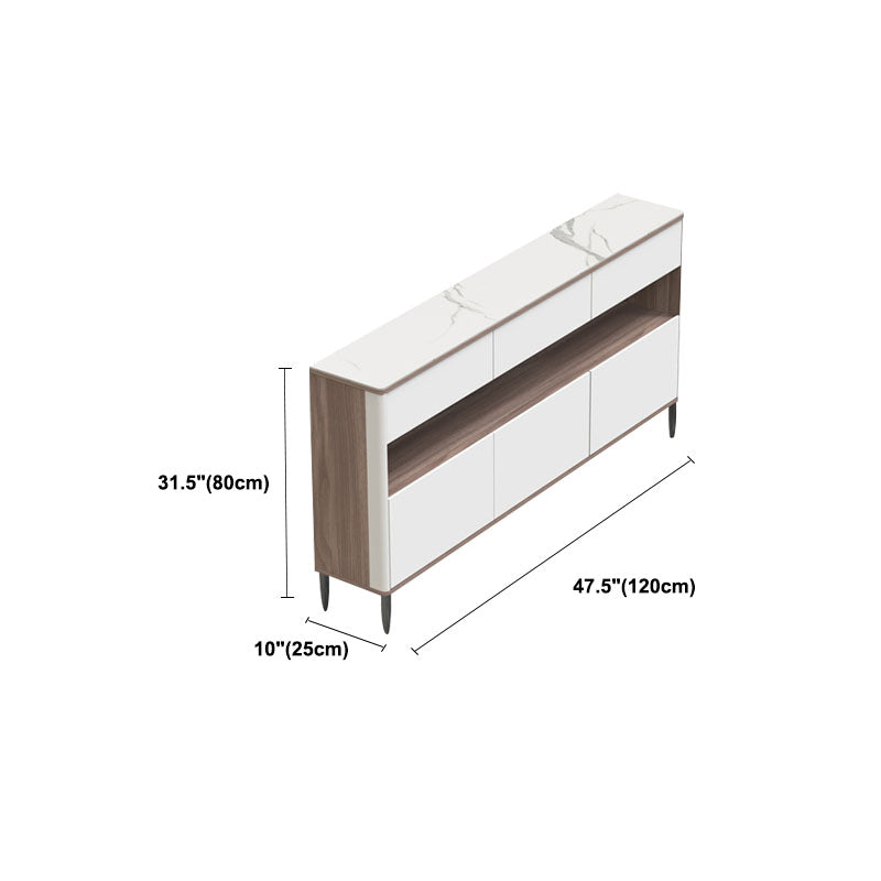 Glam Style Sideboard Door and Drawer Server for Home Kitchen