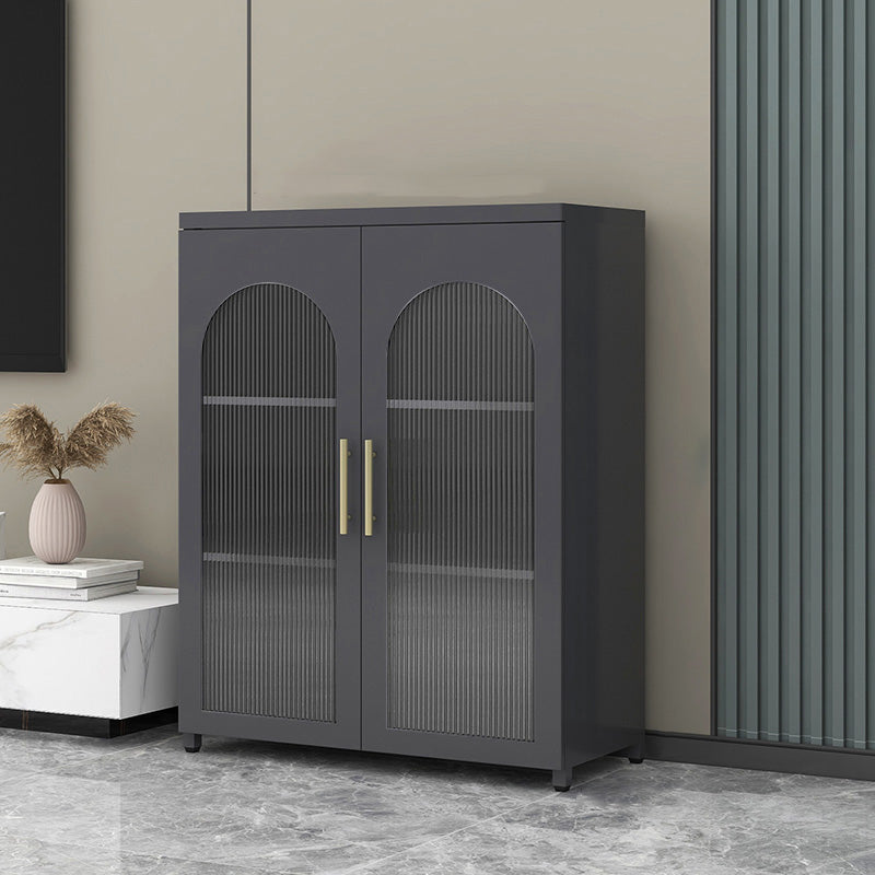 Modern Side Board Metal Sideboard with Glass Door for Kitchen