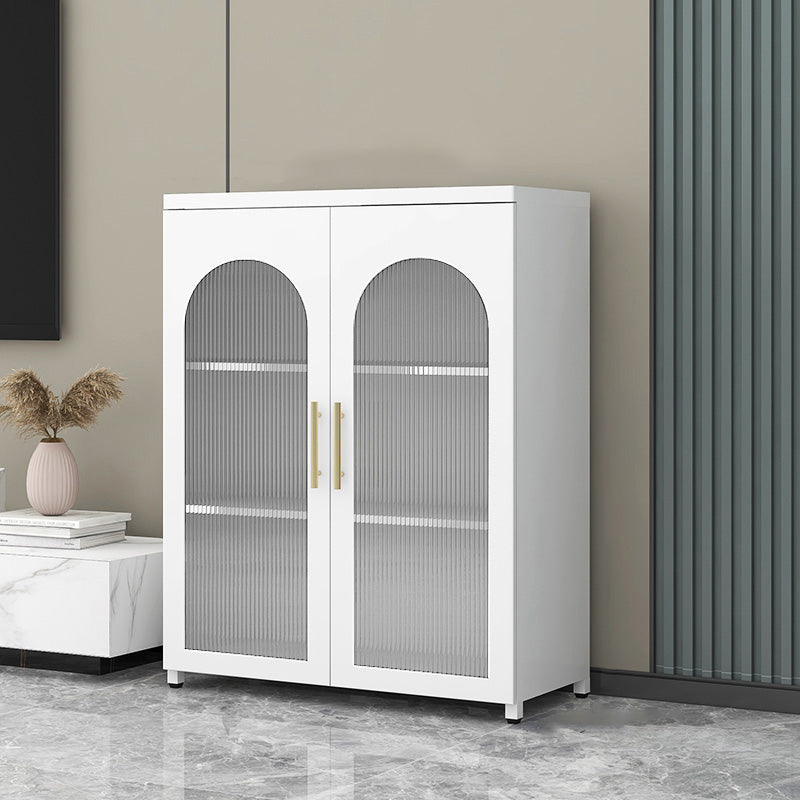 Modern Side Board Metal Sideboard with Glass Door for Kitchen