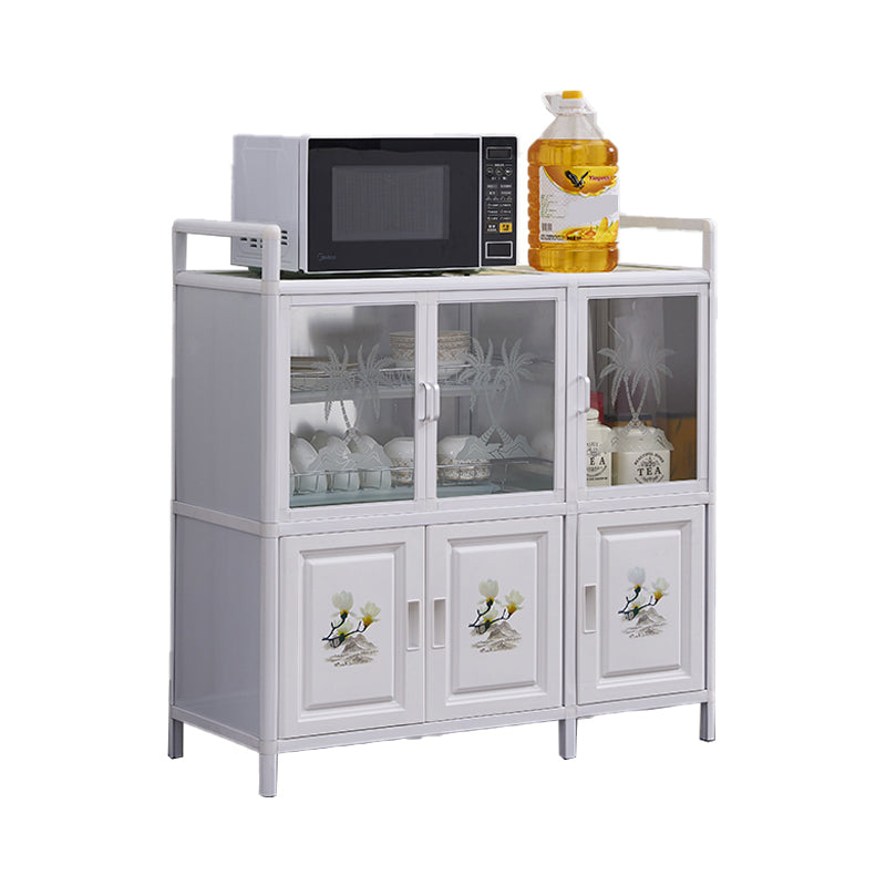 Doors Metal Sideboard Modern Buffet Server Cabinet with Storage for Dining Room