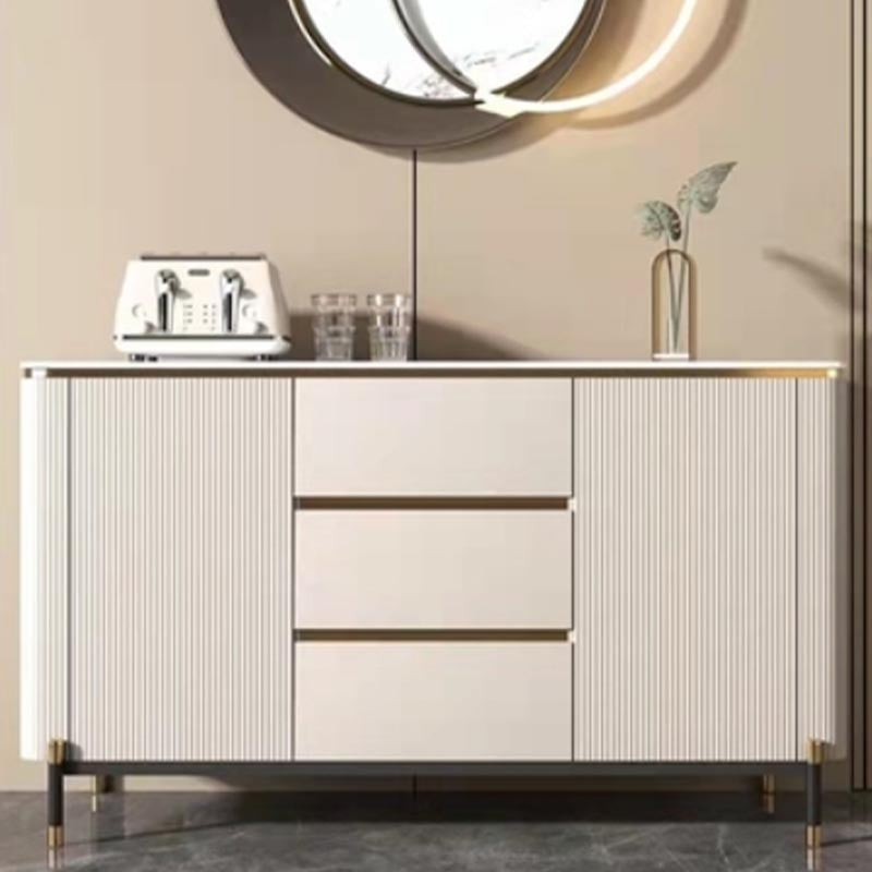 Sintered Stone Storage Cabinet Luxury Rectangle Sideboard for Home