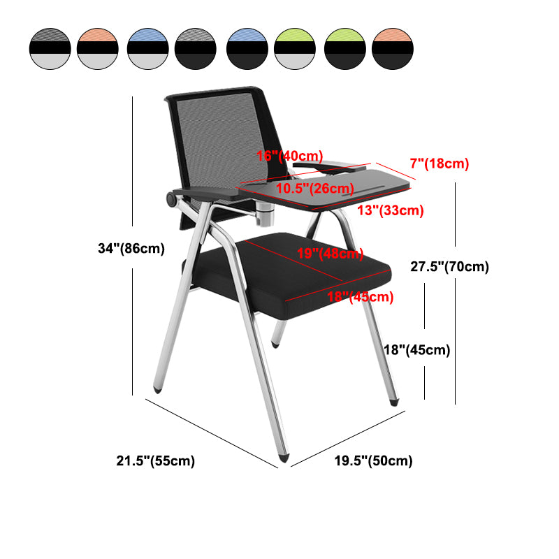 Mid Back Mesh Conference Chair Modern Home Office Fixed Arms Office Chair