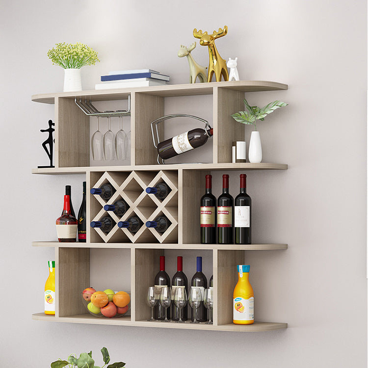 Modern Wood Wall Mounted Wine Rack 9.2"W X 41.2"H Wine Racks