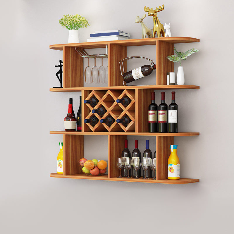 Modern Wood Wall Mounted Wine Rack 9.2"W X 41.2"H Wine Racks