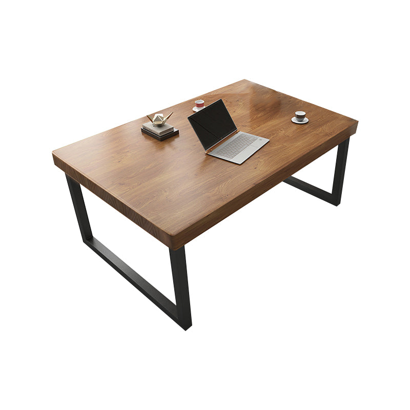 Rectangle Meeting Table Industrial Office Desk with Metal Base