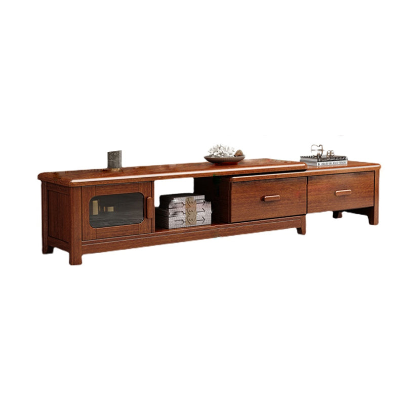 Traditional Style TV Stand Brown TV Console with Drawers for Living Room