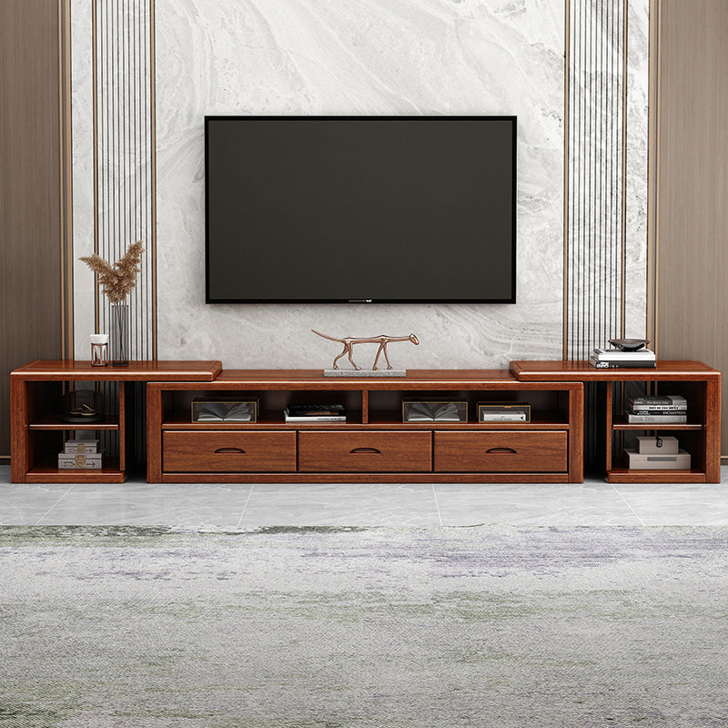 Traditional Style TV Stand Brown TV Console with Drawers for Living Room